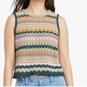 Multicolor Crochet Tank